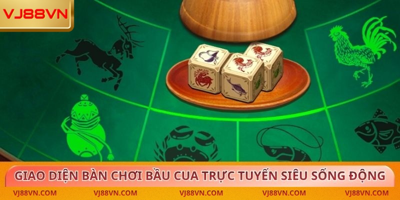 Giao diện bàn chơi bầu cua trực tuyến siêu sống động