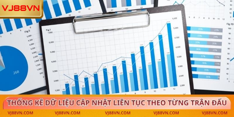 Thống kê dữ liệu cập nhật liên tục theo từng trận đấu