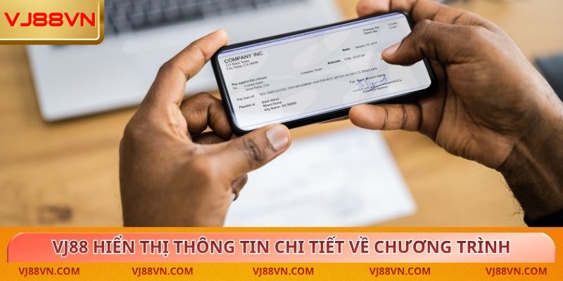 VJ88 hiển thị thông tin chi tiết về chương trình
